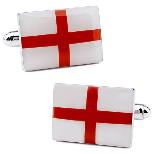 England National Flag Cufflinks Enamel Cufflinks for Mens Long Sleeve Shirt