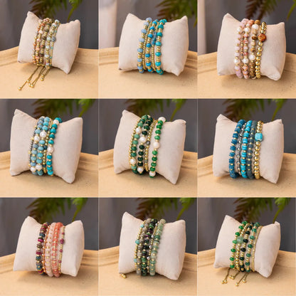 Wholesale Natural Stone Bracelet 5 Pcs Set | $4.39/pc | MOQ 1
