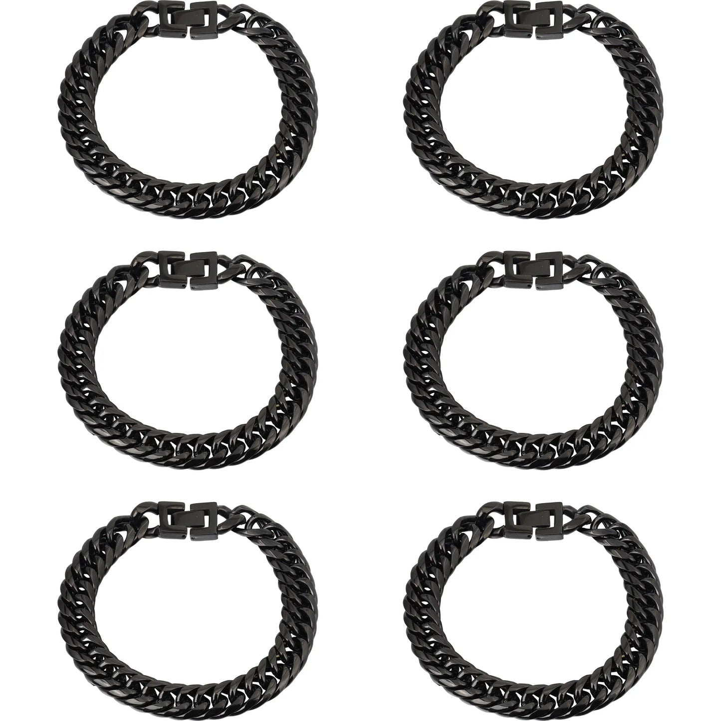 Stainless Steel Curb Chain Bracelet Collection | 3 Color Options