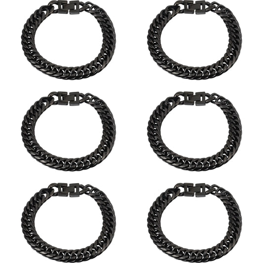 Stainless Steel Curb Chain Bracelet Collection | 3 Color Options