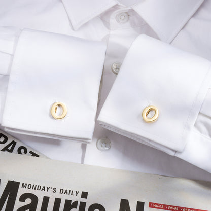 HAWSON Gold Tone Initial Cufflinks for Men