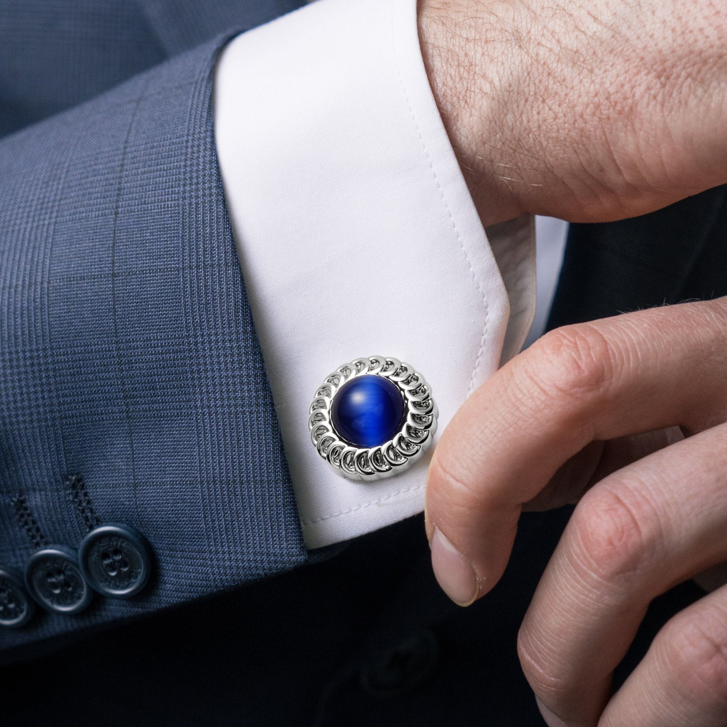 HAWSON Cat Eyes Cufflinks and Studs Set for Men