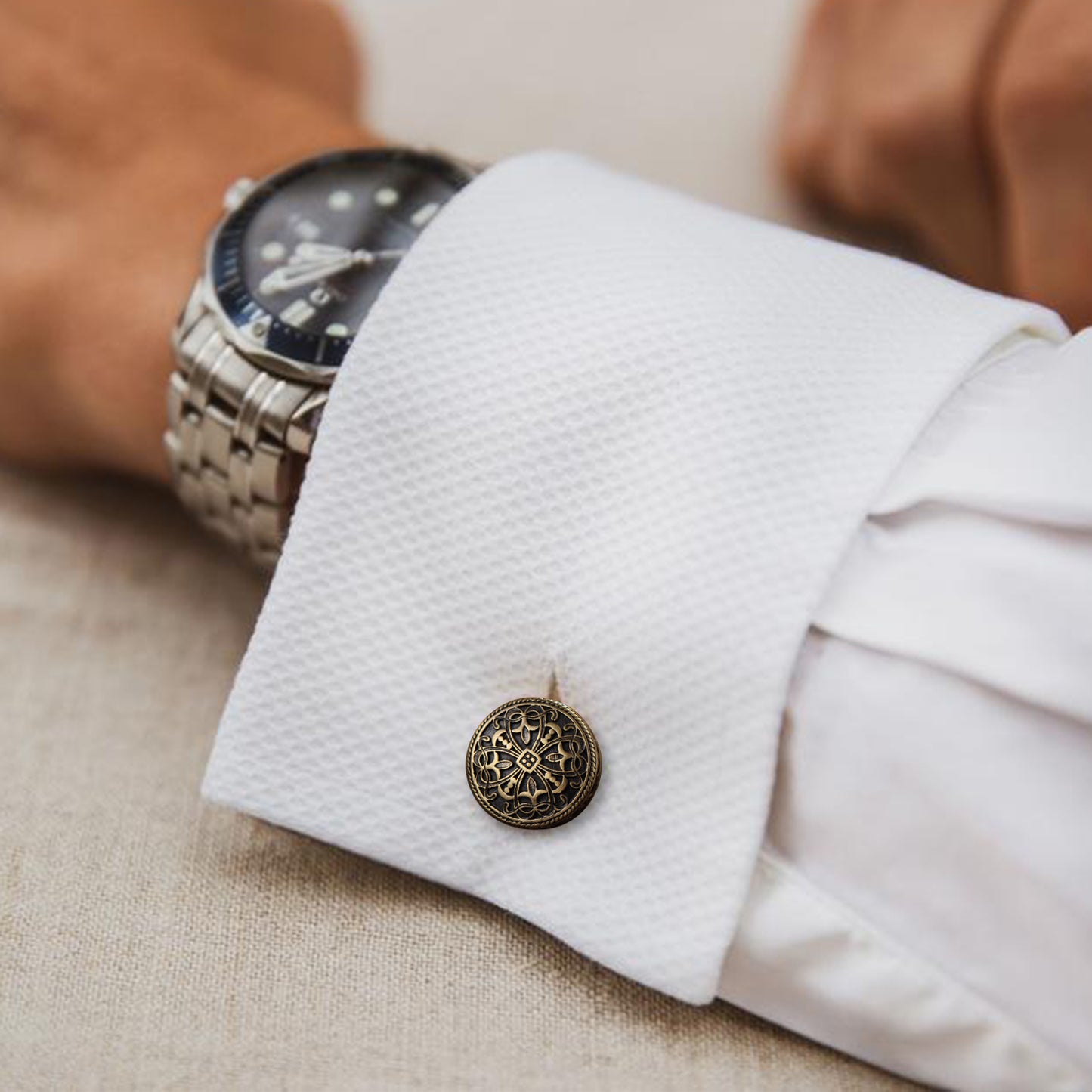 HAWSON Vintage Cufflinks and Studs Set for Men