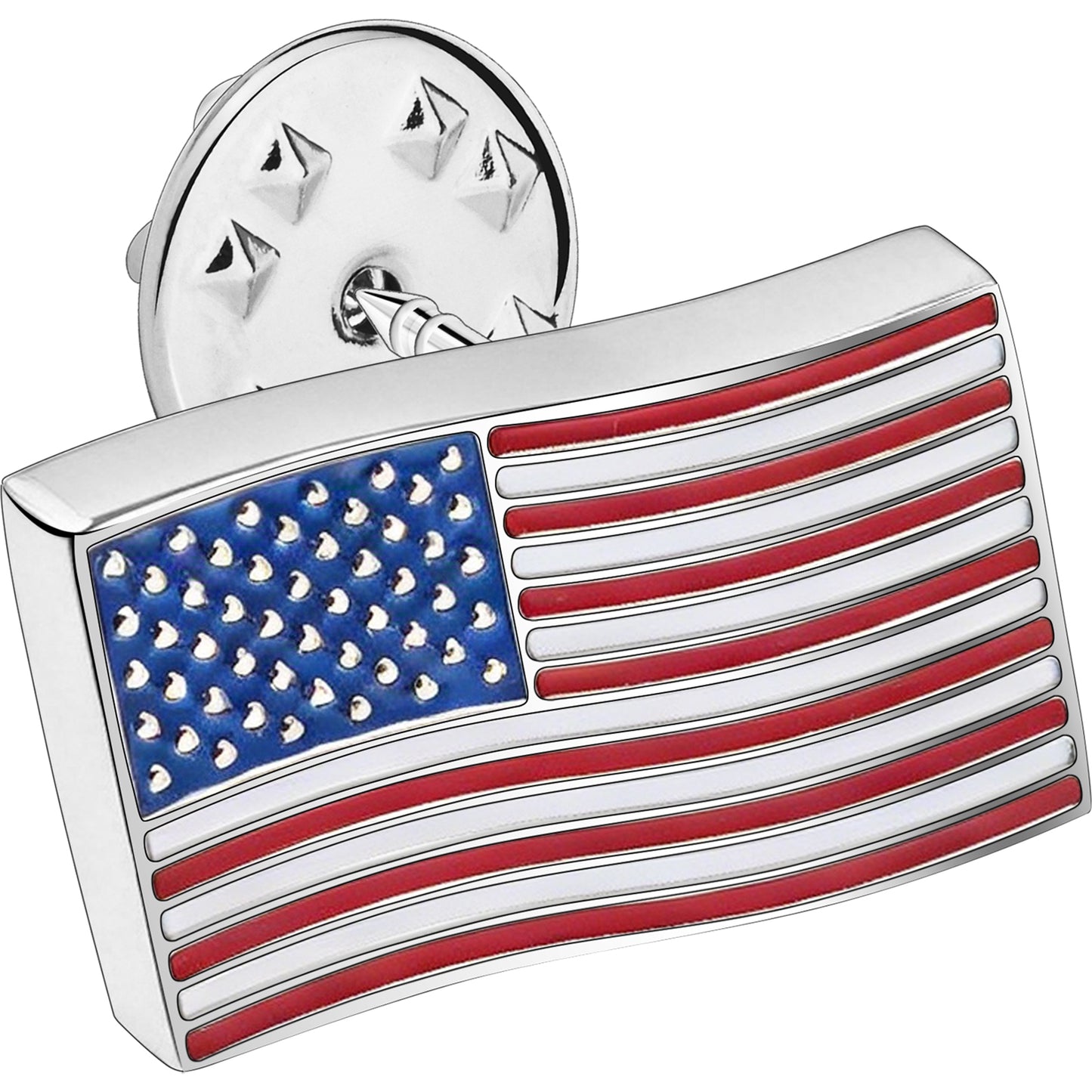 USA Flag Lapel Pin 0.9" x 0.75"  | Dynamic Waving Design