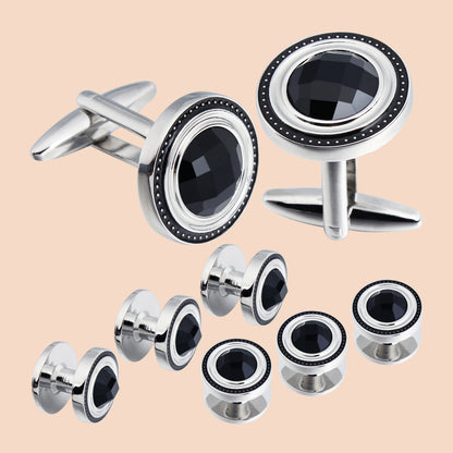 HAWOSN Cufflinks and Studs Set for Men