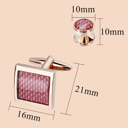 HAWSON Square Cufflinks and Round Studs Sets for Men