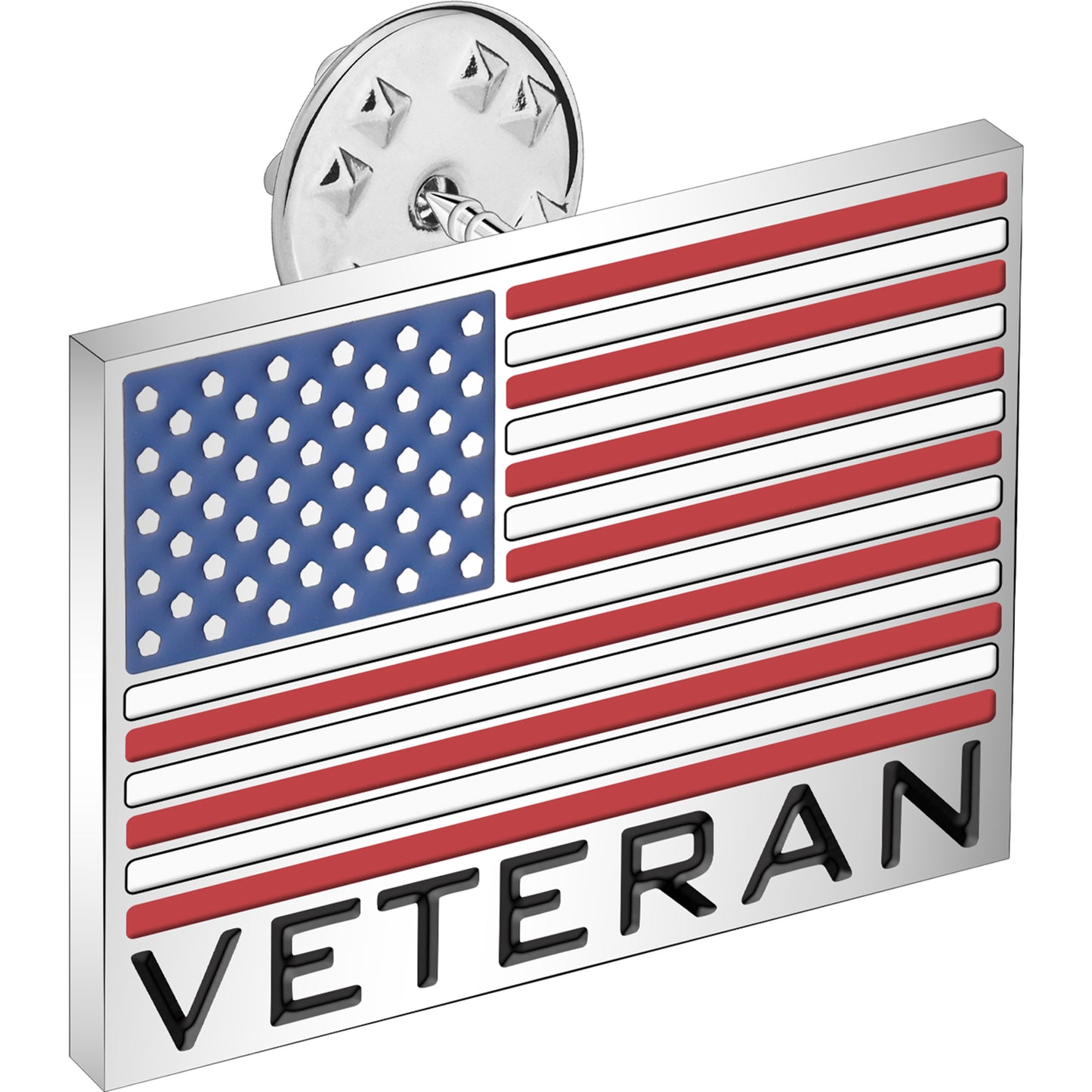 USA Flag Lapel Pin 1.26"×1" | Geometric Straight-Line  Design