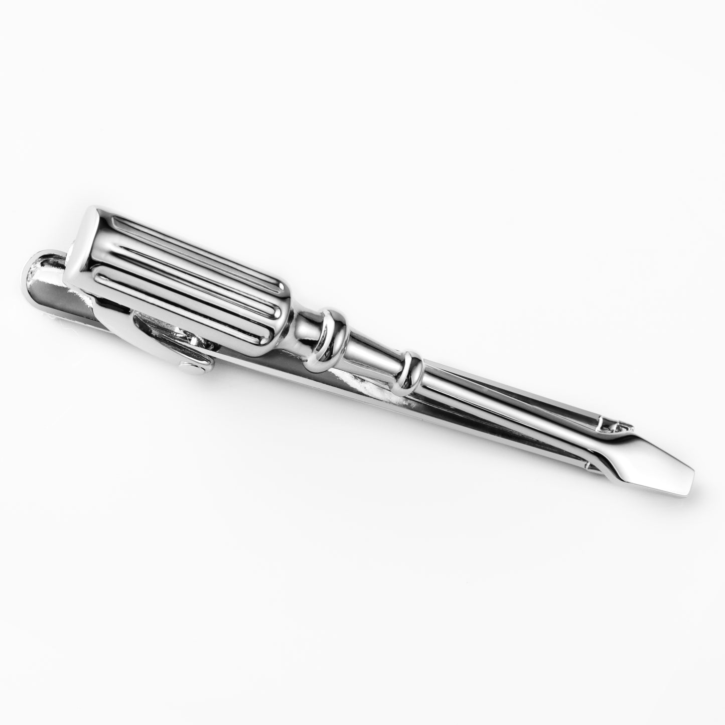 2 Inch Screwdriver Silver Tone Tie Clip for Skinny Tie