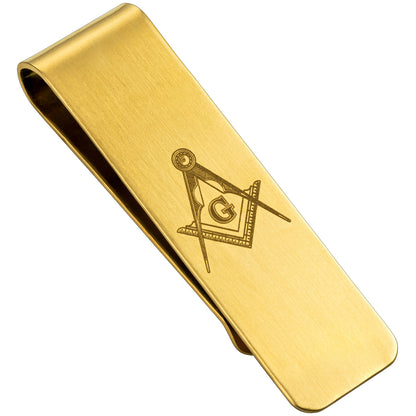 Stainless Steel Masonic Money Clip