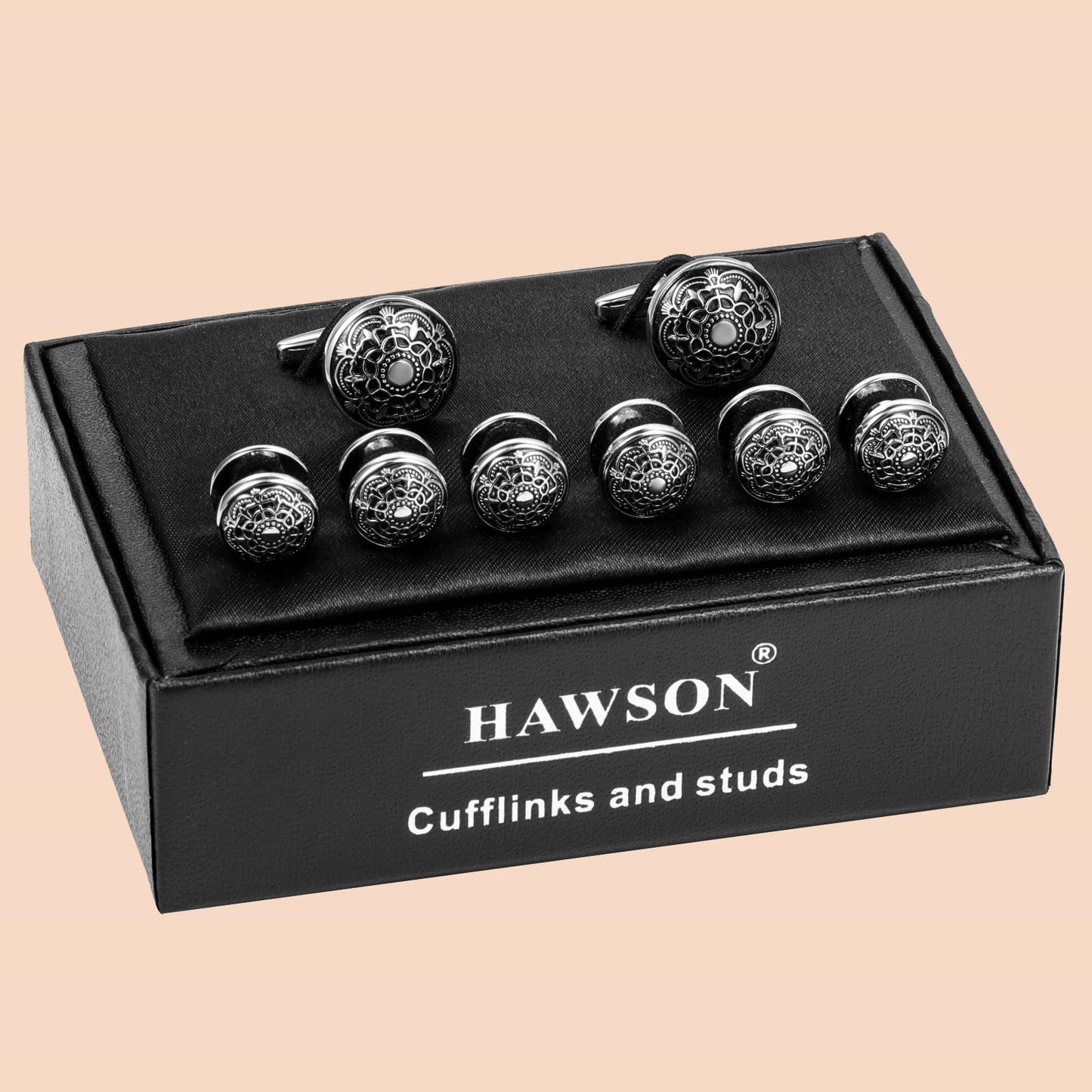 HAWSON Retro Style Cufflinks and Studs set for Men