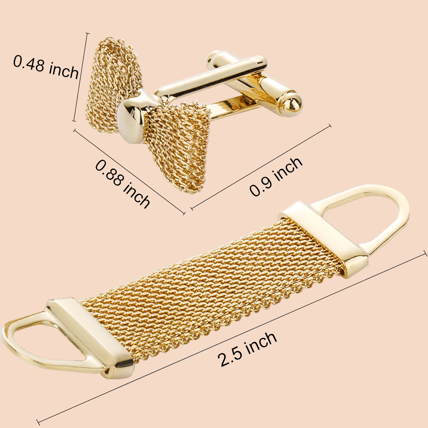 HAWSON Novelty Bow Cufflinks with Chain