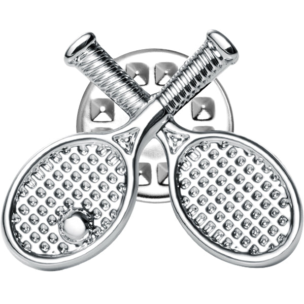 Tennis Racket Lapel Pin Sports Enamel Brooch for Suit Jacket