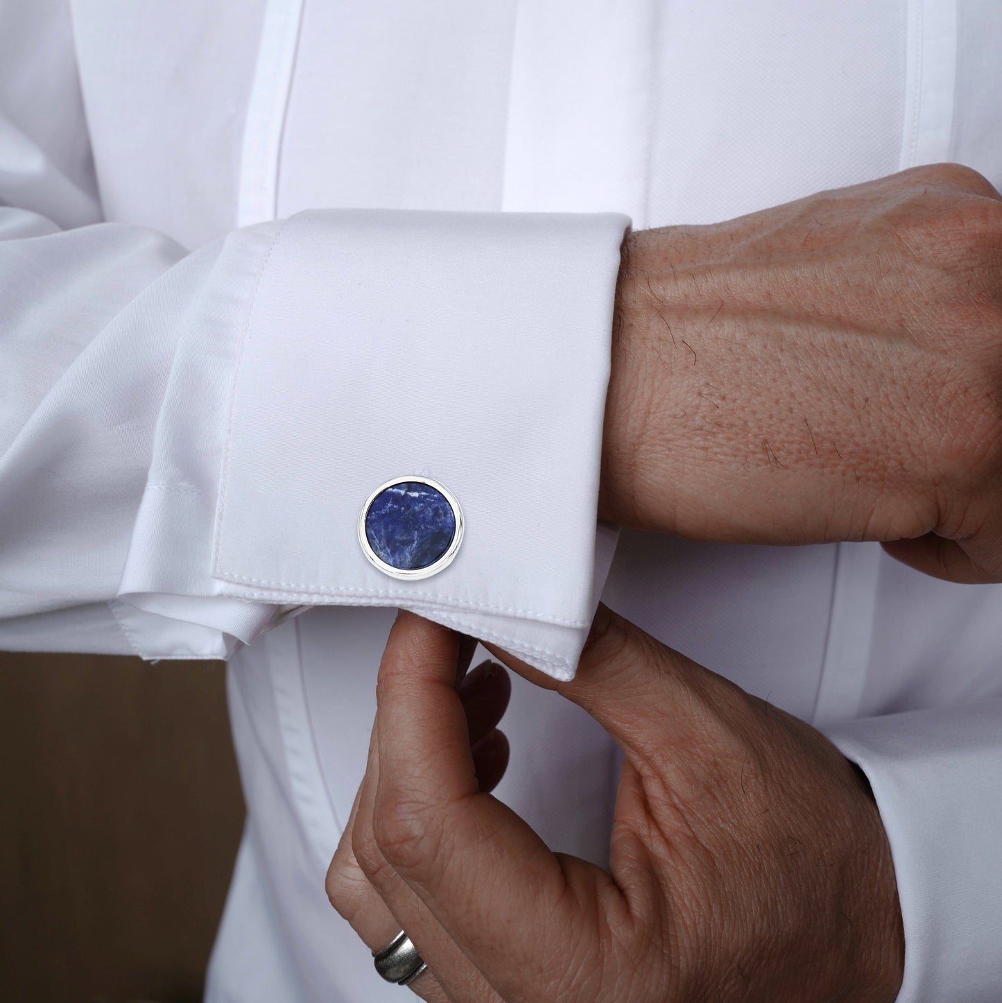 HAWSON  Elegant Stone Cufflinks and Studs Set for Men