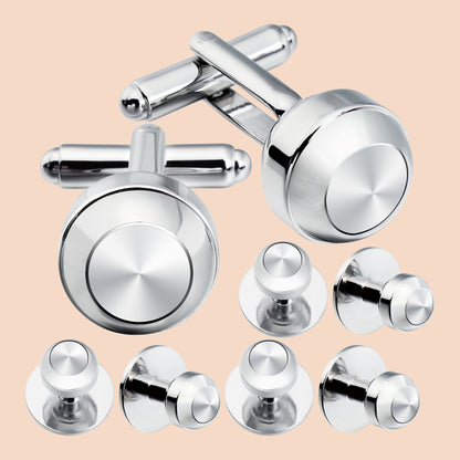 HAWSON Mental Cufflinks and Studs Set for Men