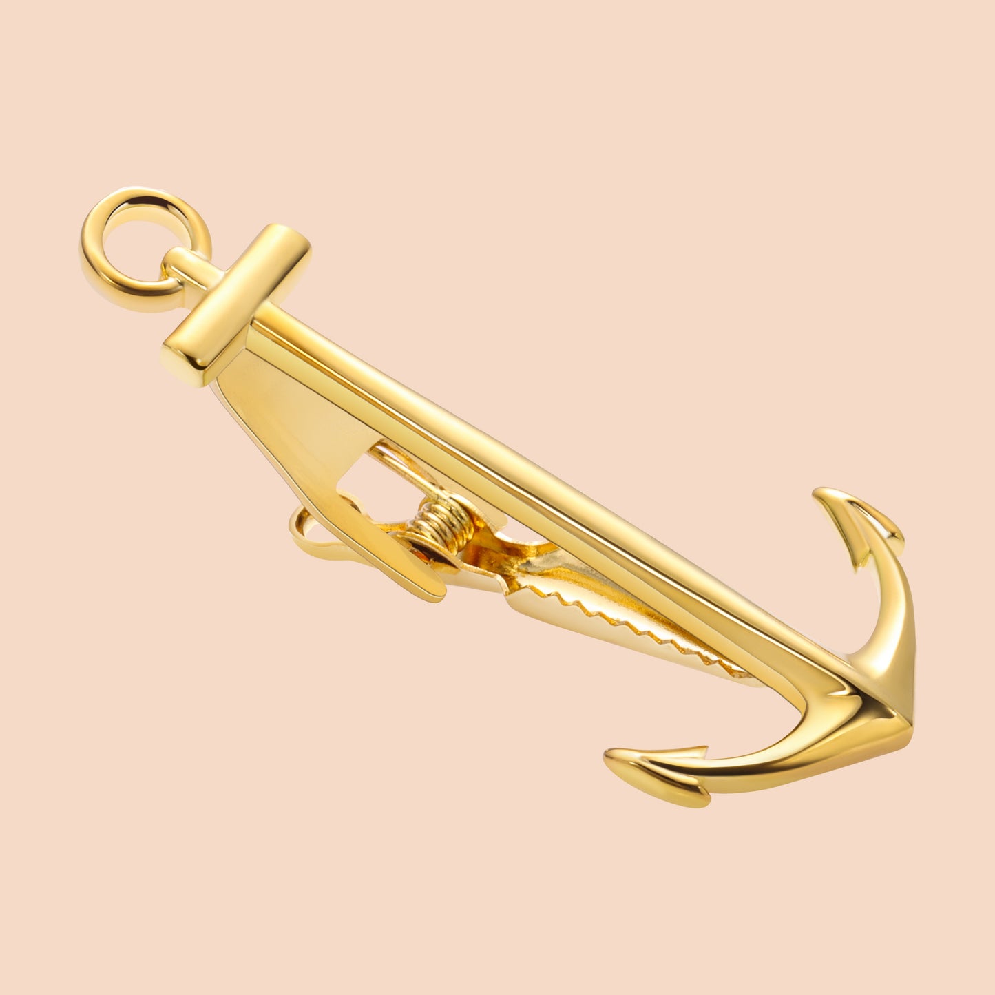 2.2 Inch Anchor Gold Tone Tie Clip