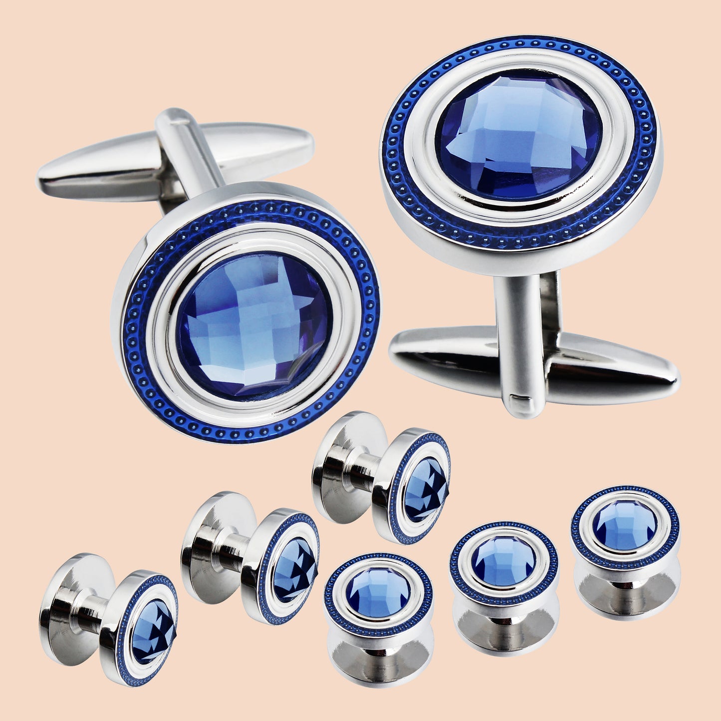 HAWOSN Cufflinks and Studs Set for Men