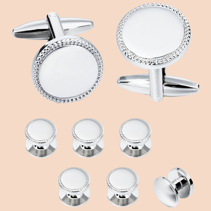 HAWSON Shinny Cufflinks and Studs Set for Men