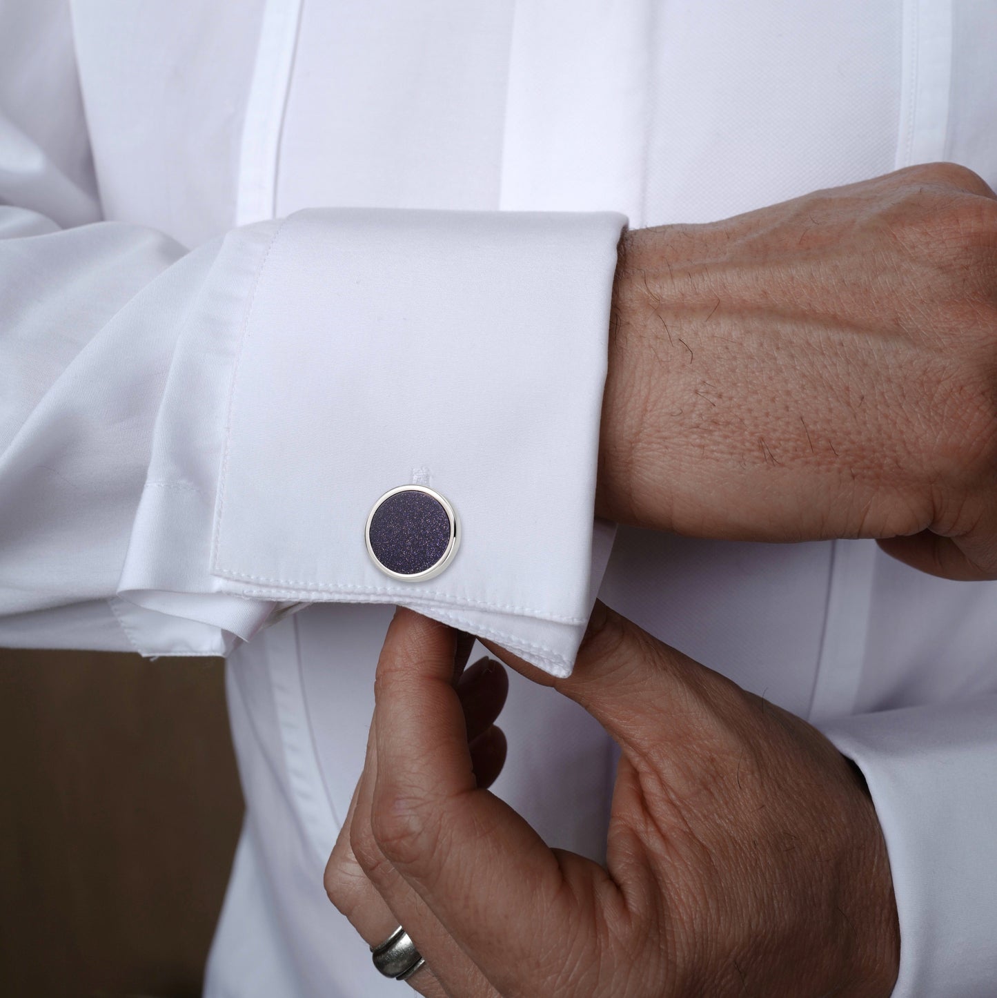 HAWSON  Elegant Stone Cufflinks and Studs Set for Men