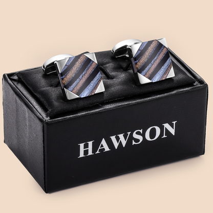HAWSON Fancy Glazed Stone Cufflinks