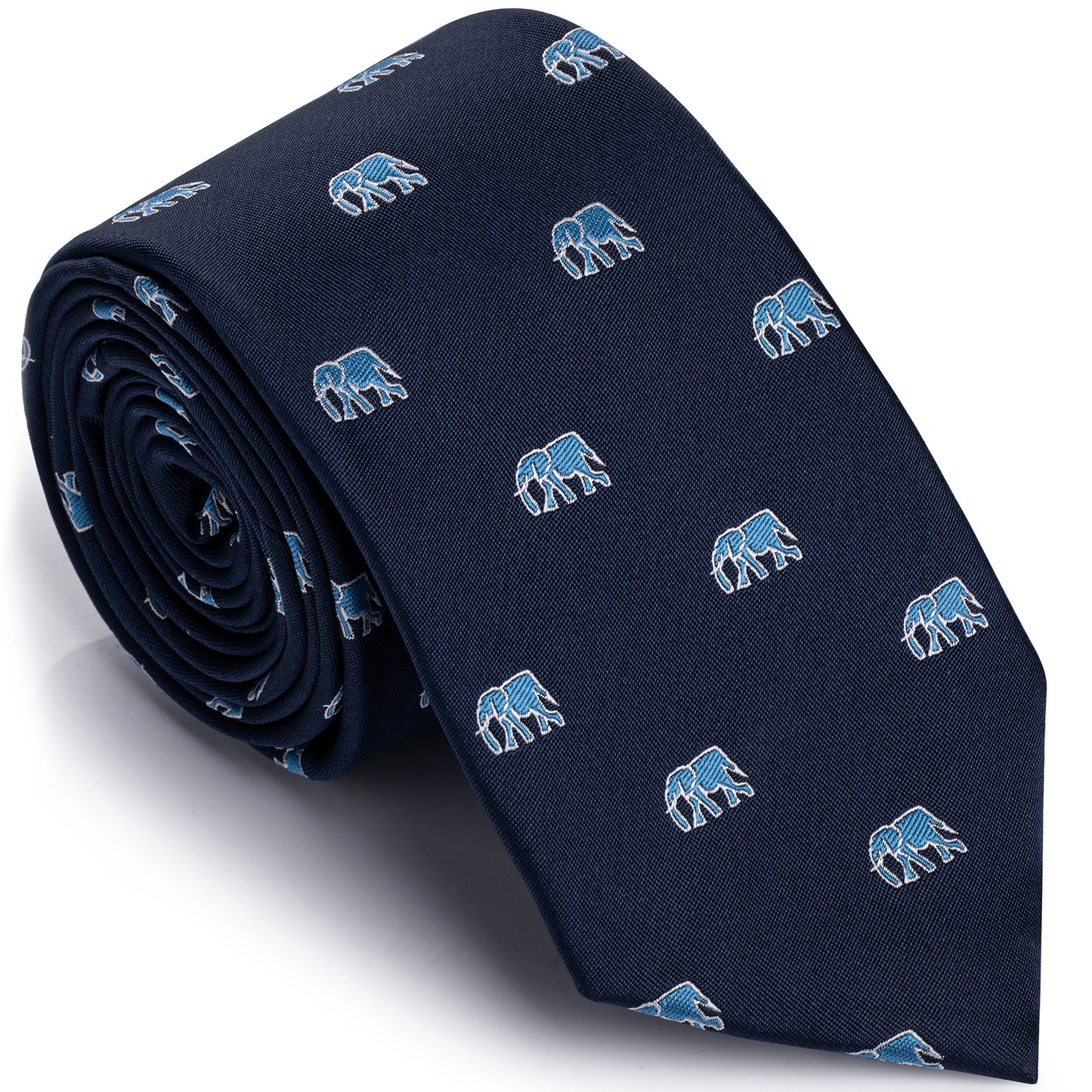 Elephant Embroidered Tie