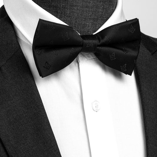Freemason Masonic Bow Tie for Men-Black