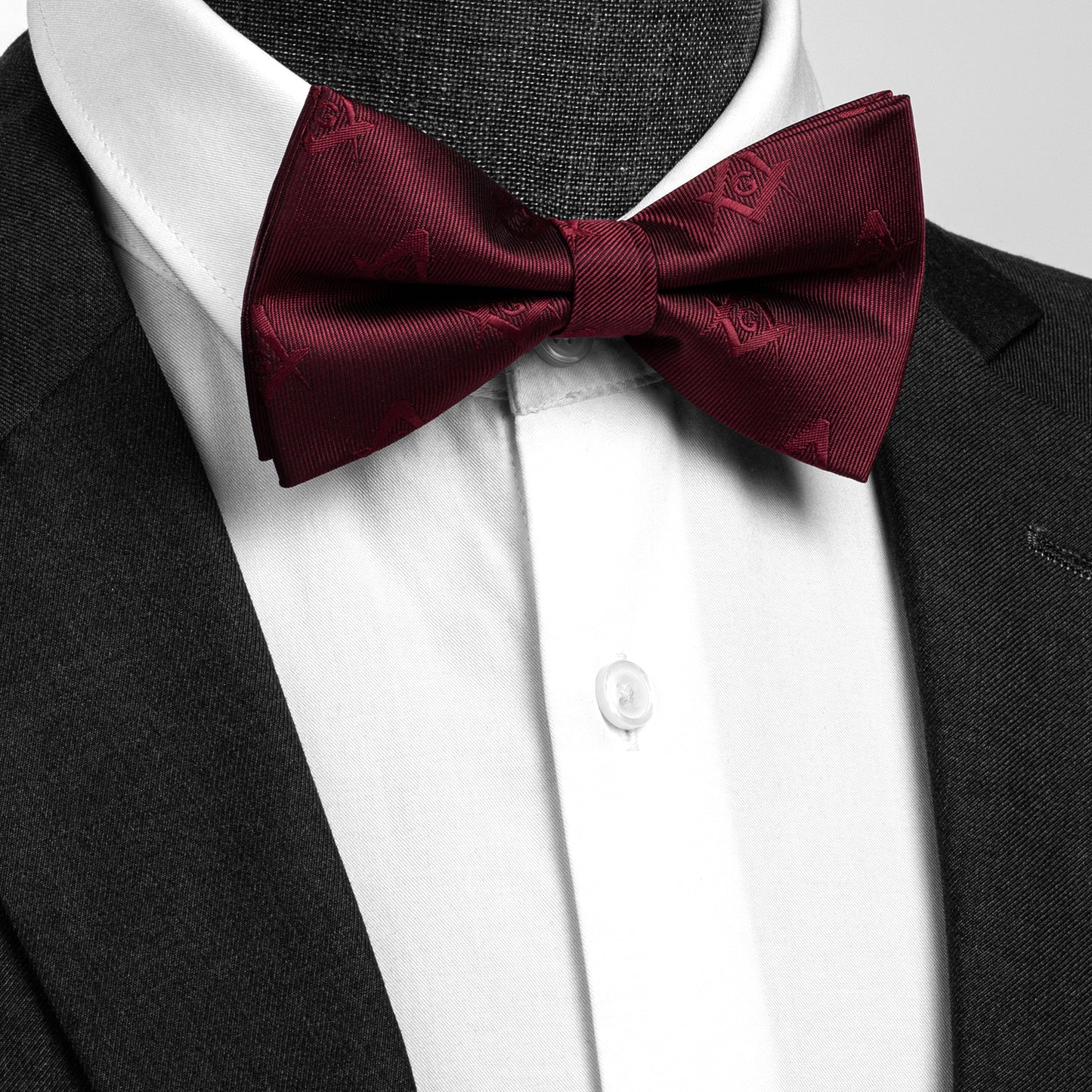 Freemason Masonic Bow tie for men-burgundy