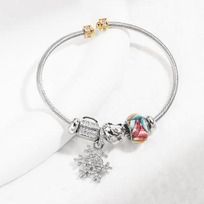 Crystal snowflakes bracelets, fashion accessories for wom