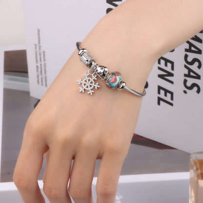 Crystal snowflakes bracelets, fashion accessories for wom