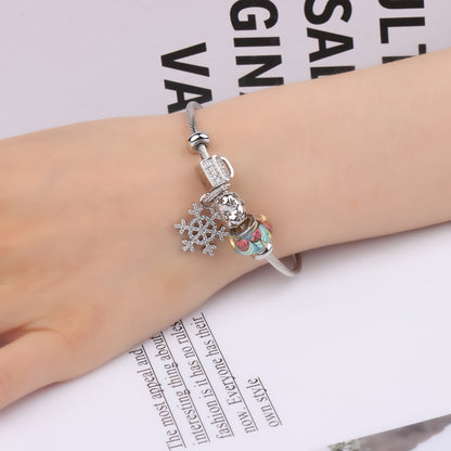 Crystal snowflakes bracelets, fashion accessories for wom