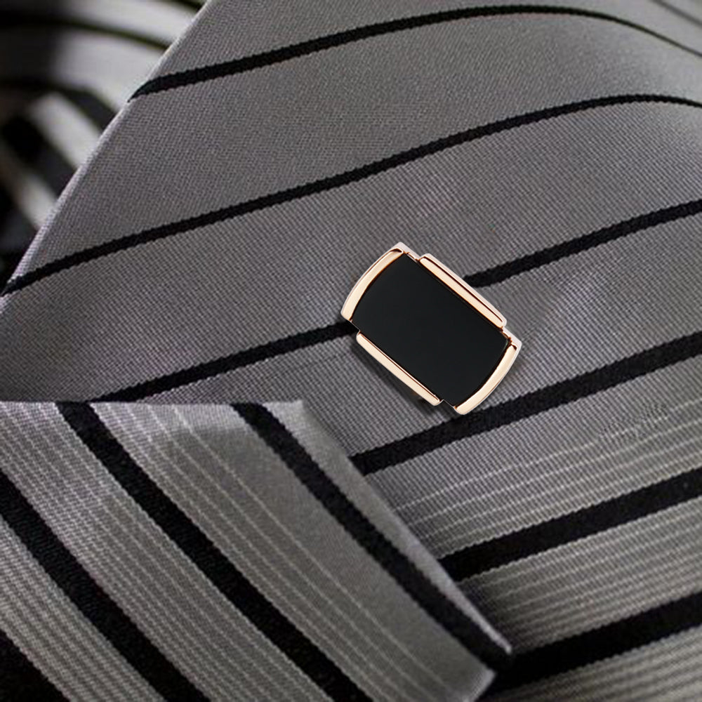 HAWSON Black Stone Tie Tack for Men