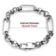 6-Piece Stainless Steel Chain Bracelet Set | Mixed Link Styles