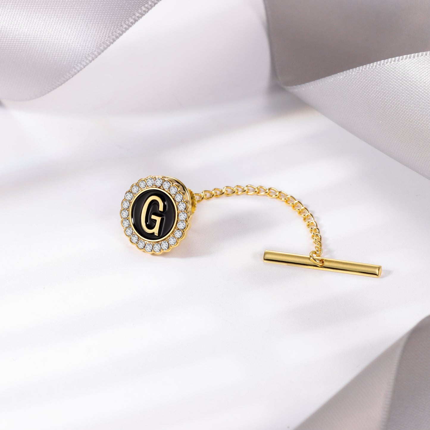 HAWSON Gold Tone Initial Tie Tack for Men