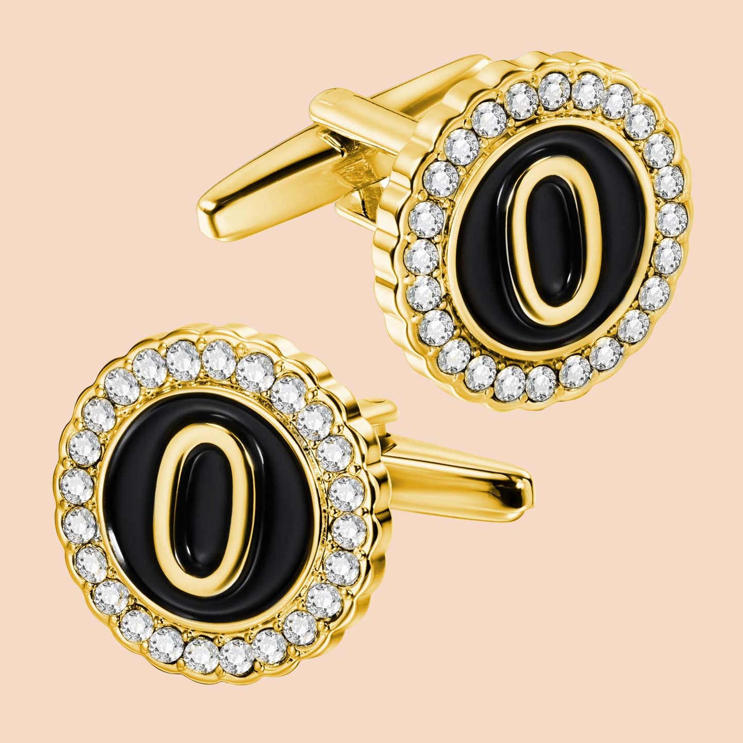 HAWSON Gold Tone Initial Cufflinks for Men