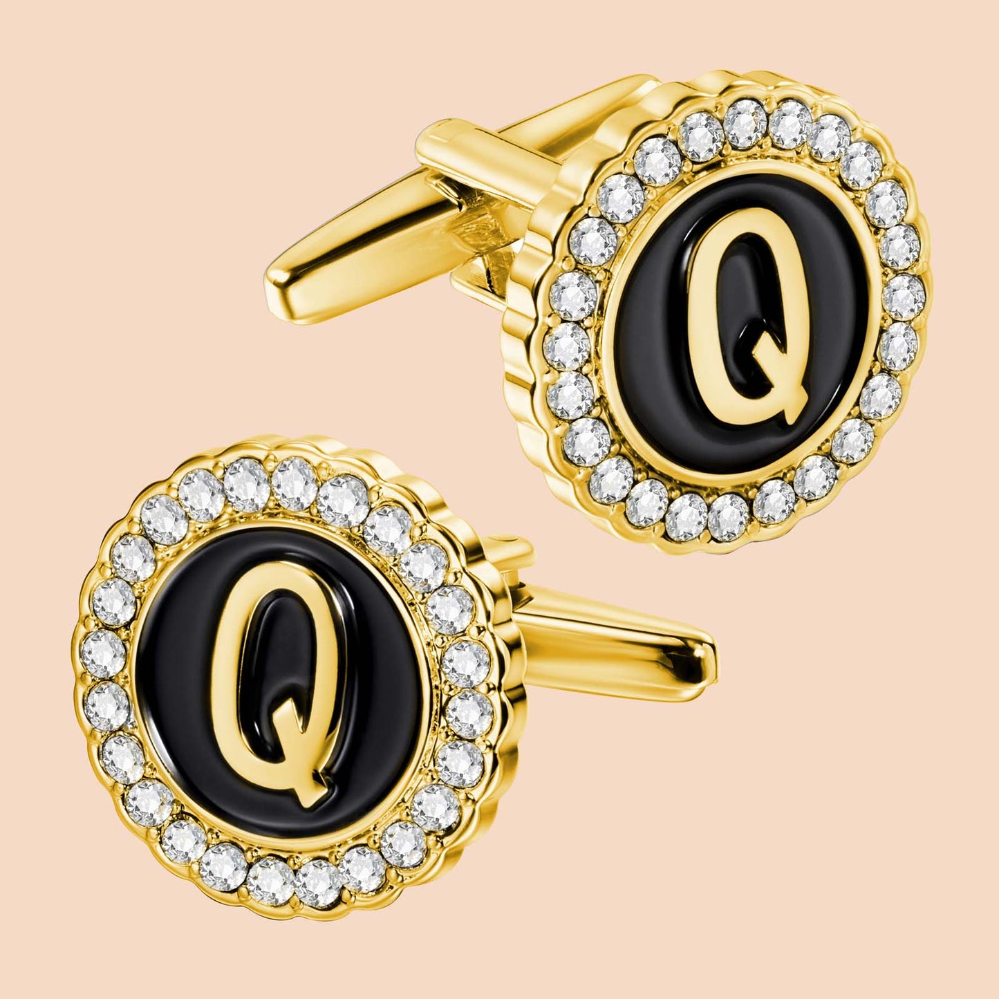 HAWSON Gold Tone Initial Cufflinks for Men