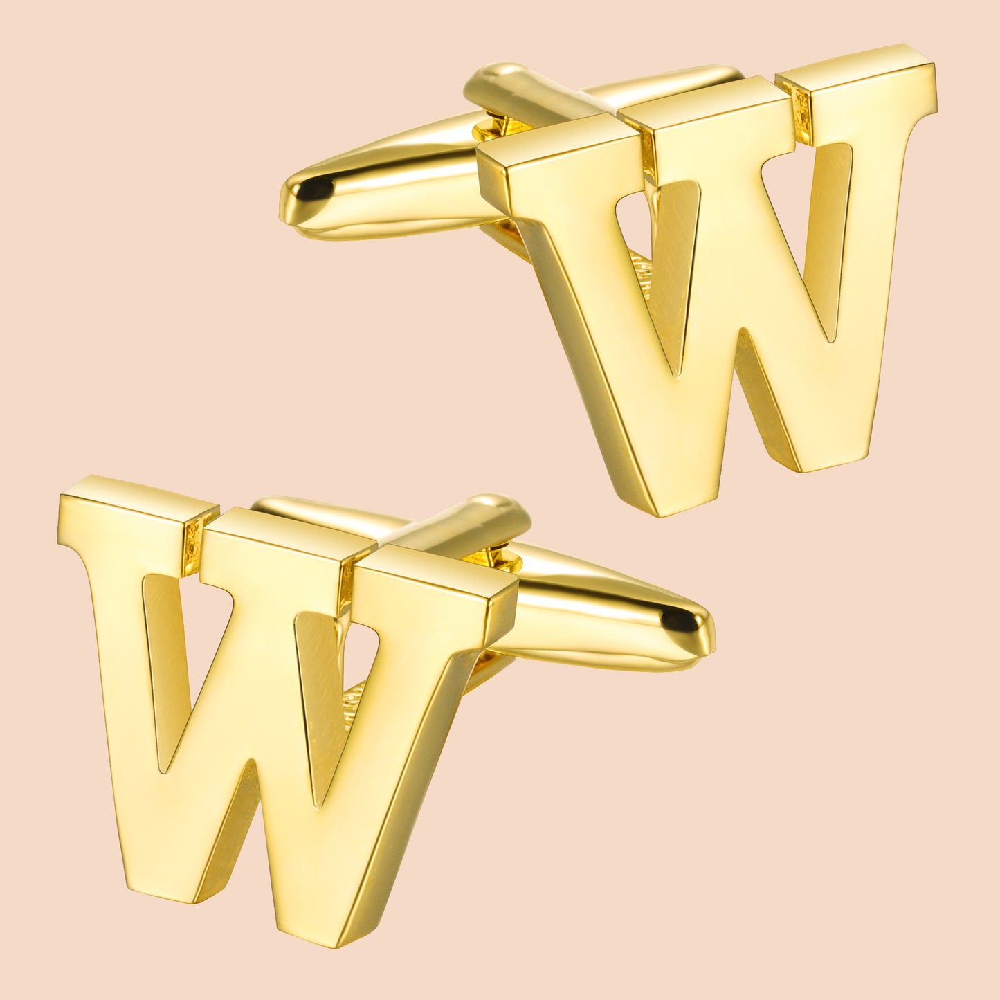 HAWSON Gold Tone Initial Cufflinks for Men