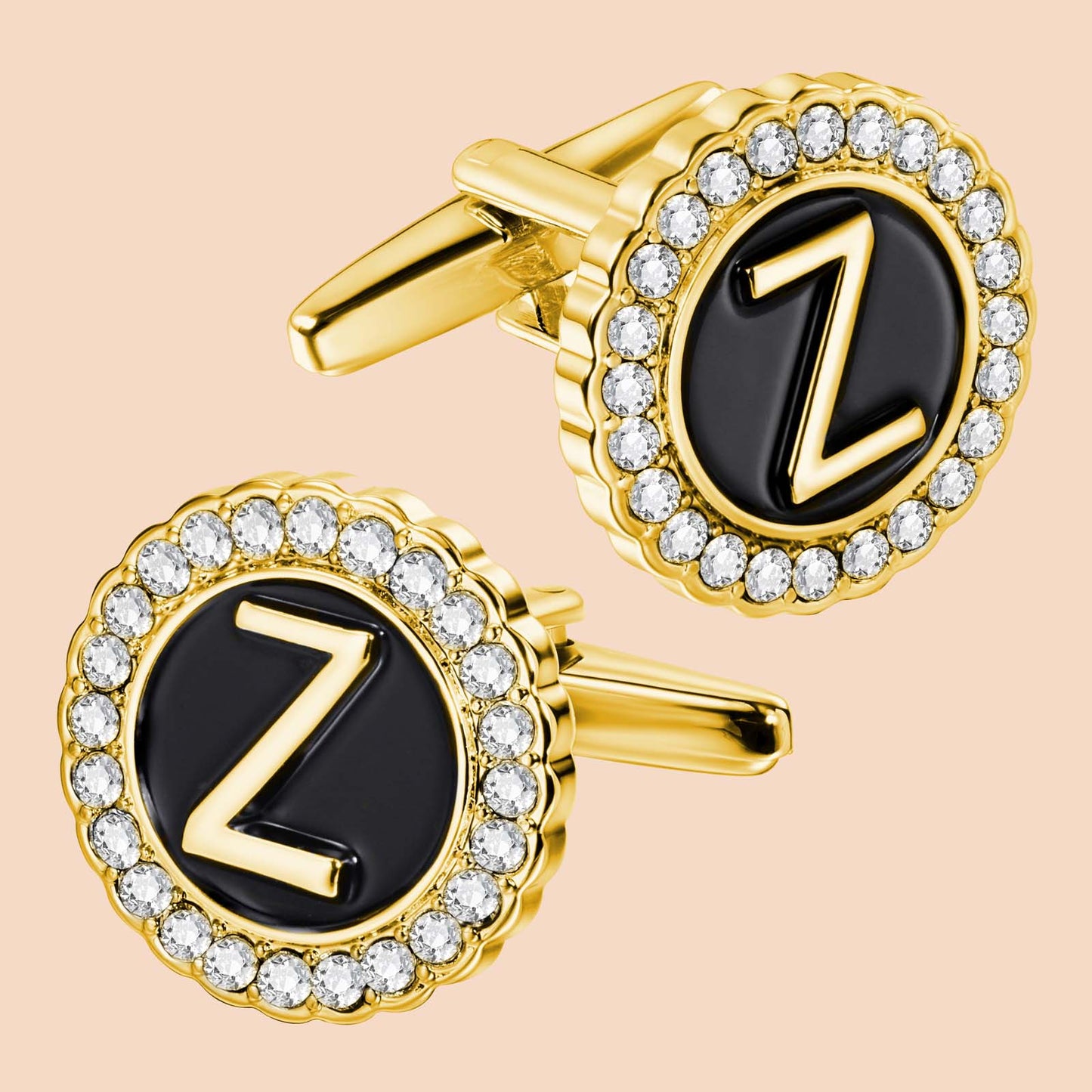 HAWSON Gold Tone Initial Cufflinks for Men