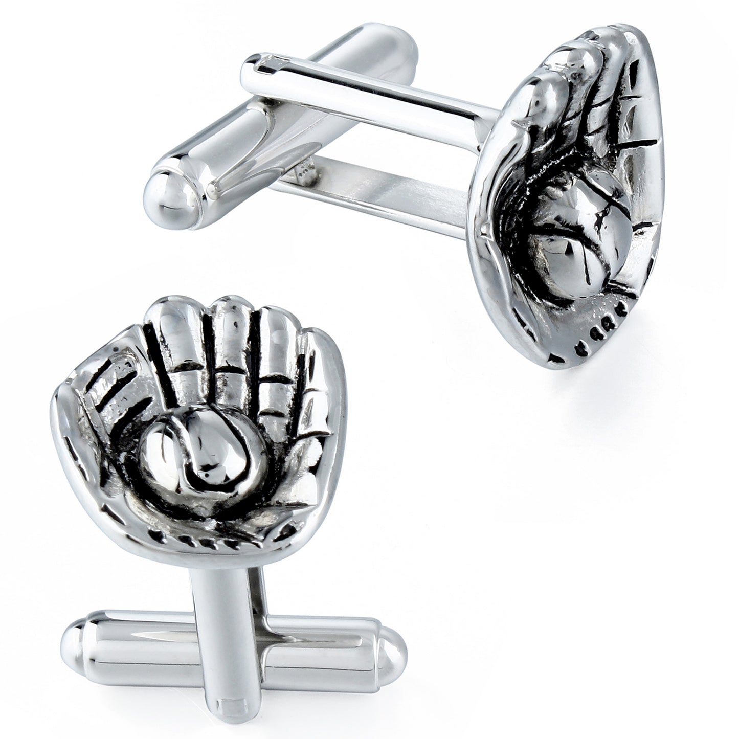 Baseball Bat and Ball Cufflinks and Tie Clip Set