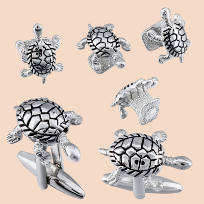 HAWSON Novelty Turtle Cufflinks and Studs Set