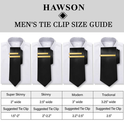 HAWSON 2.5 Inch Classical Tie Clip