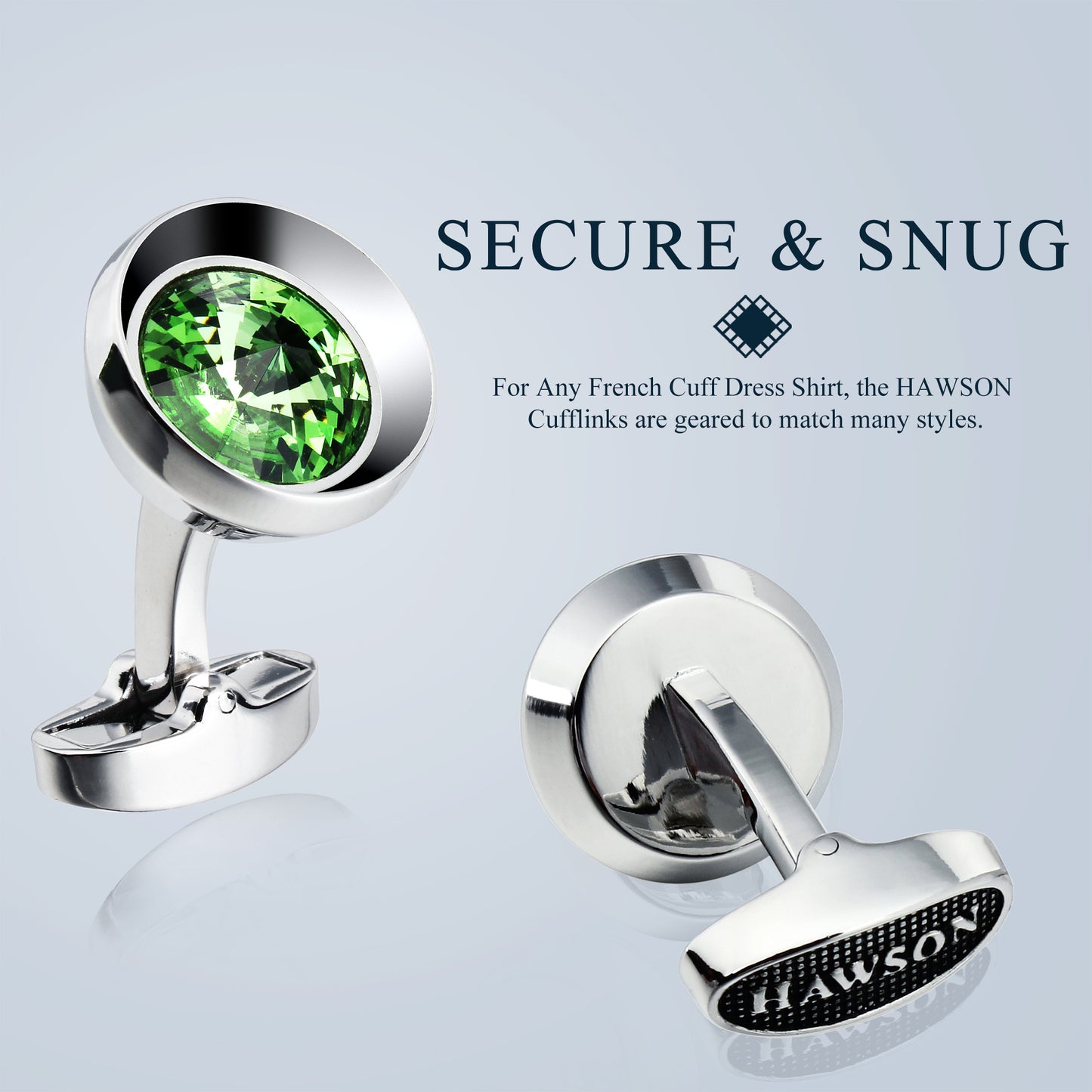 HAWSON Swarovski Crystal Cufflinks for Men