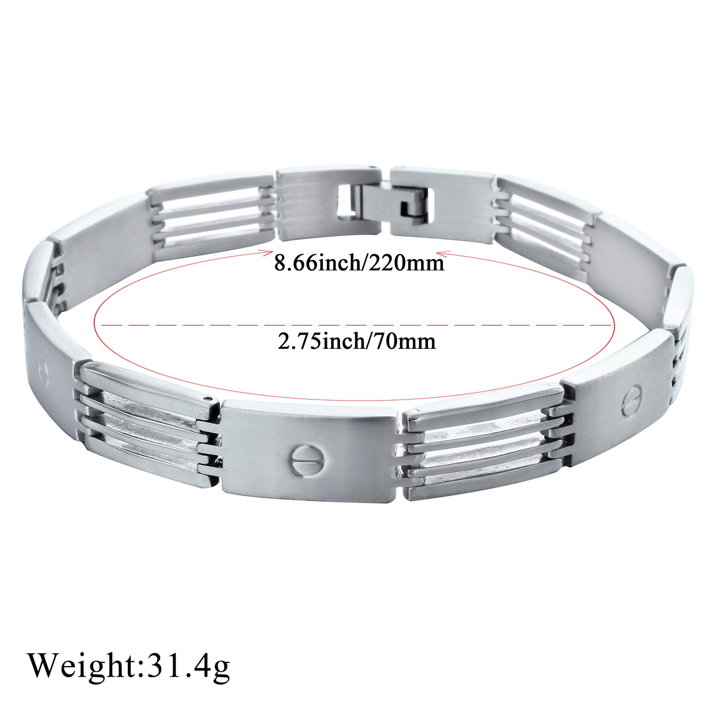 Assorted Stainless Steel Cuff Bangle & Chain Bracelet Mixed Set, Multiple Styles