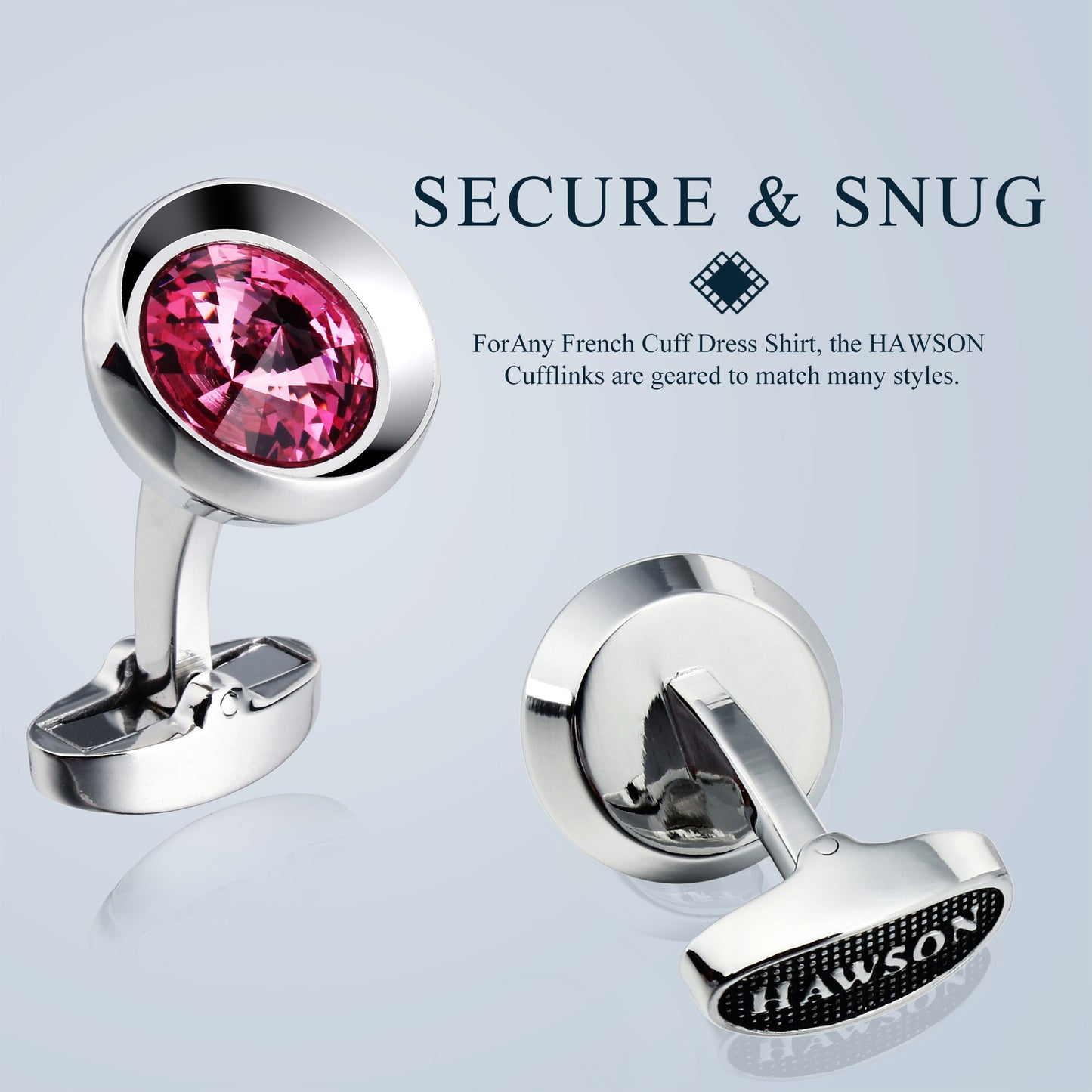 HAWSON Swarovski Crystal Cufflinks for Men