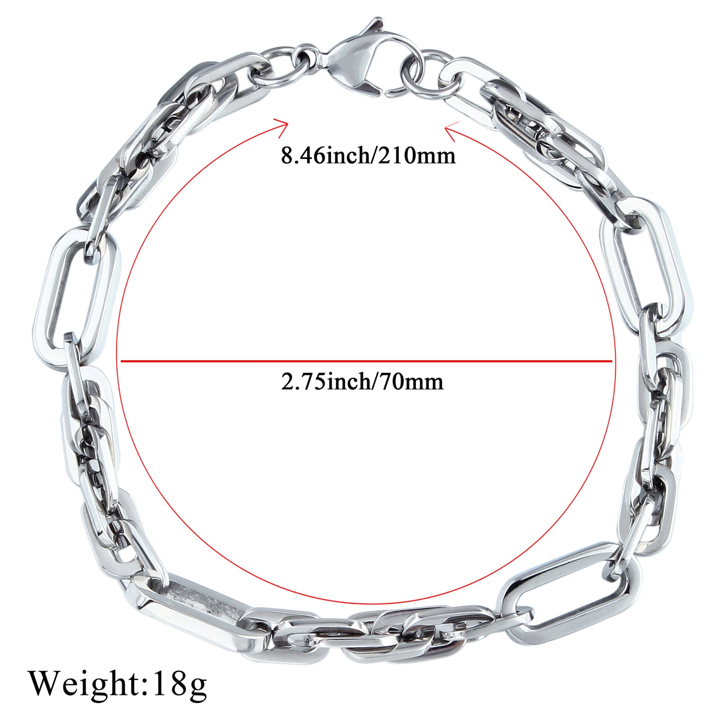 Assorted Stainless Steel Cuff Bangle & Chain Bracelet Mixed Set, Multiple Styles