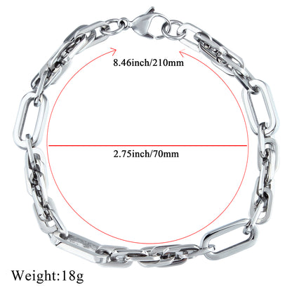 High-Quality Assorted Steel Cuff & Chain Bracelet | MOQ6