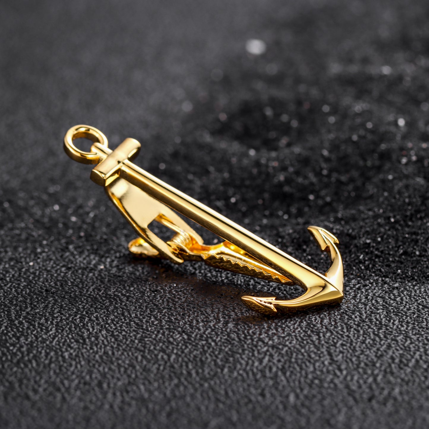 2.2 Inch Anchor Gold Tone Tie Clip