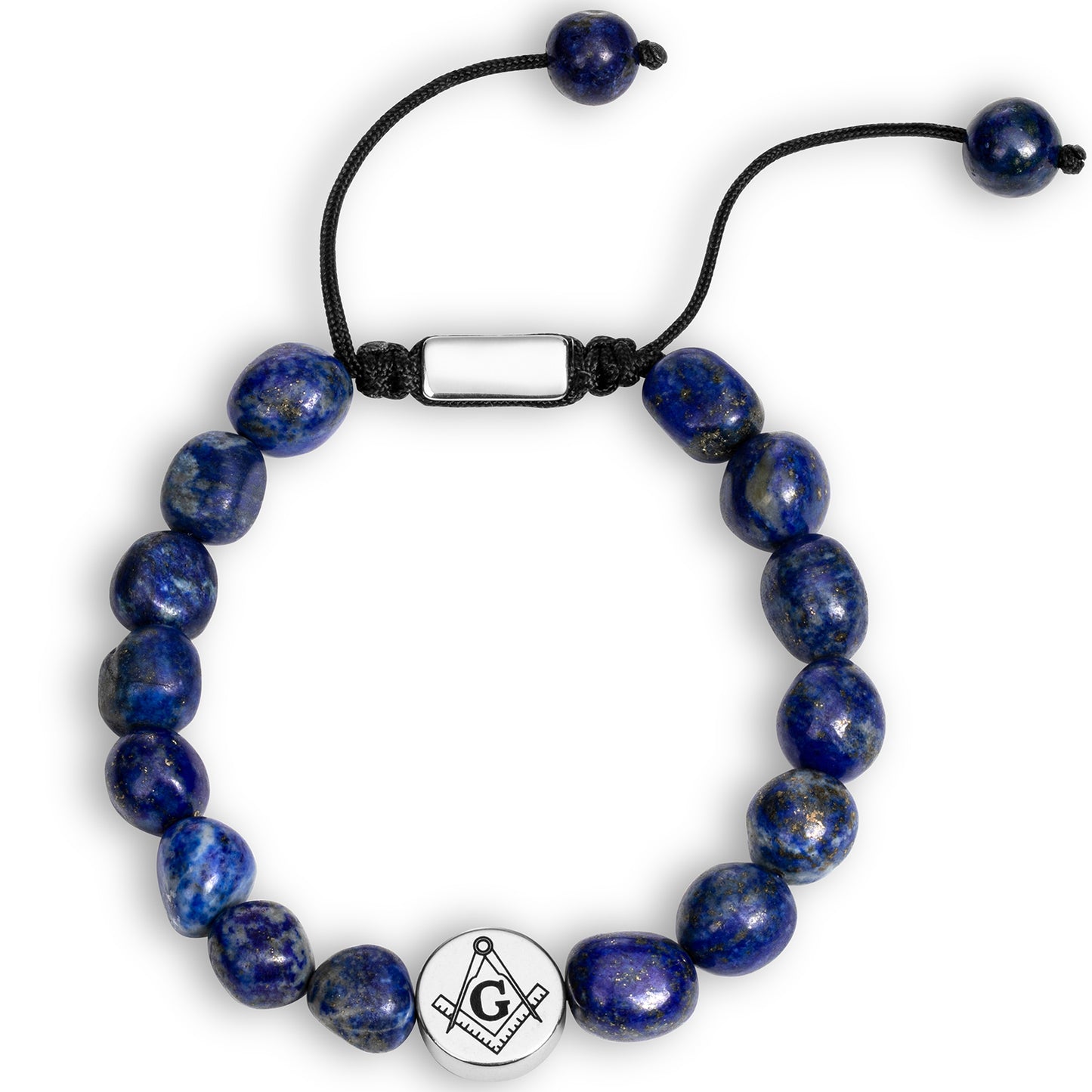 Masonic Natural Stone Beaded Bracelet