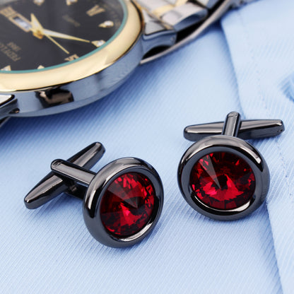 HAWSON Swarovski Crystal Cufflinks for Men