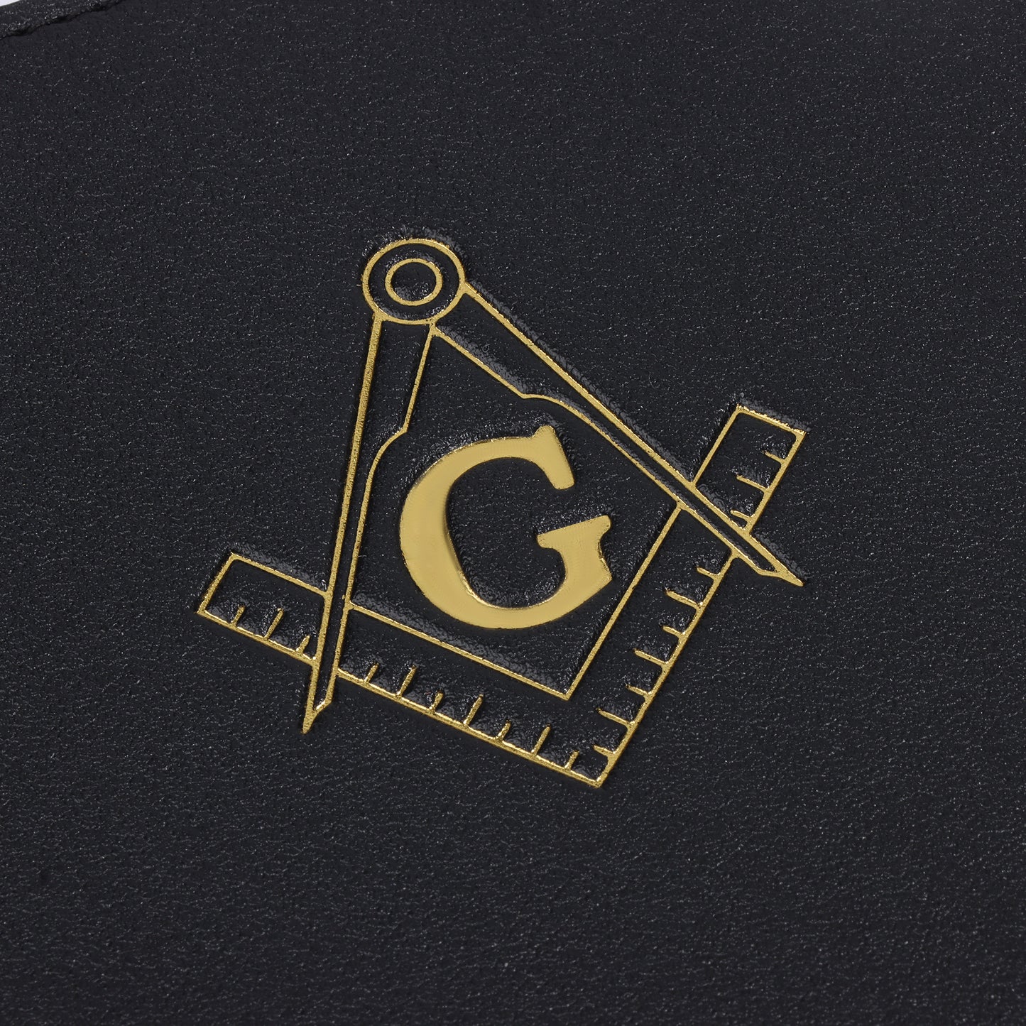 Black Genuine Leather Masonic Desk Mouse Pad