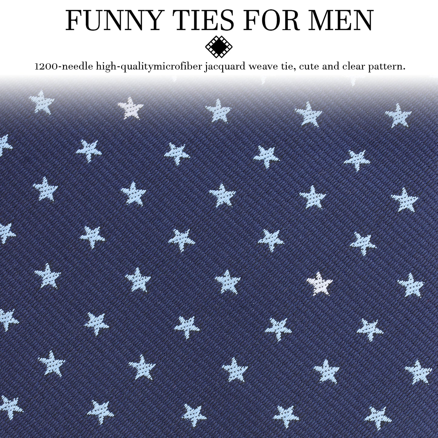 Star pattern men's fun tie casual business accessory