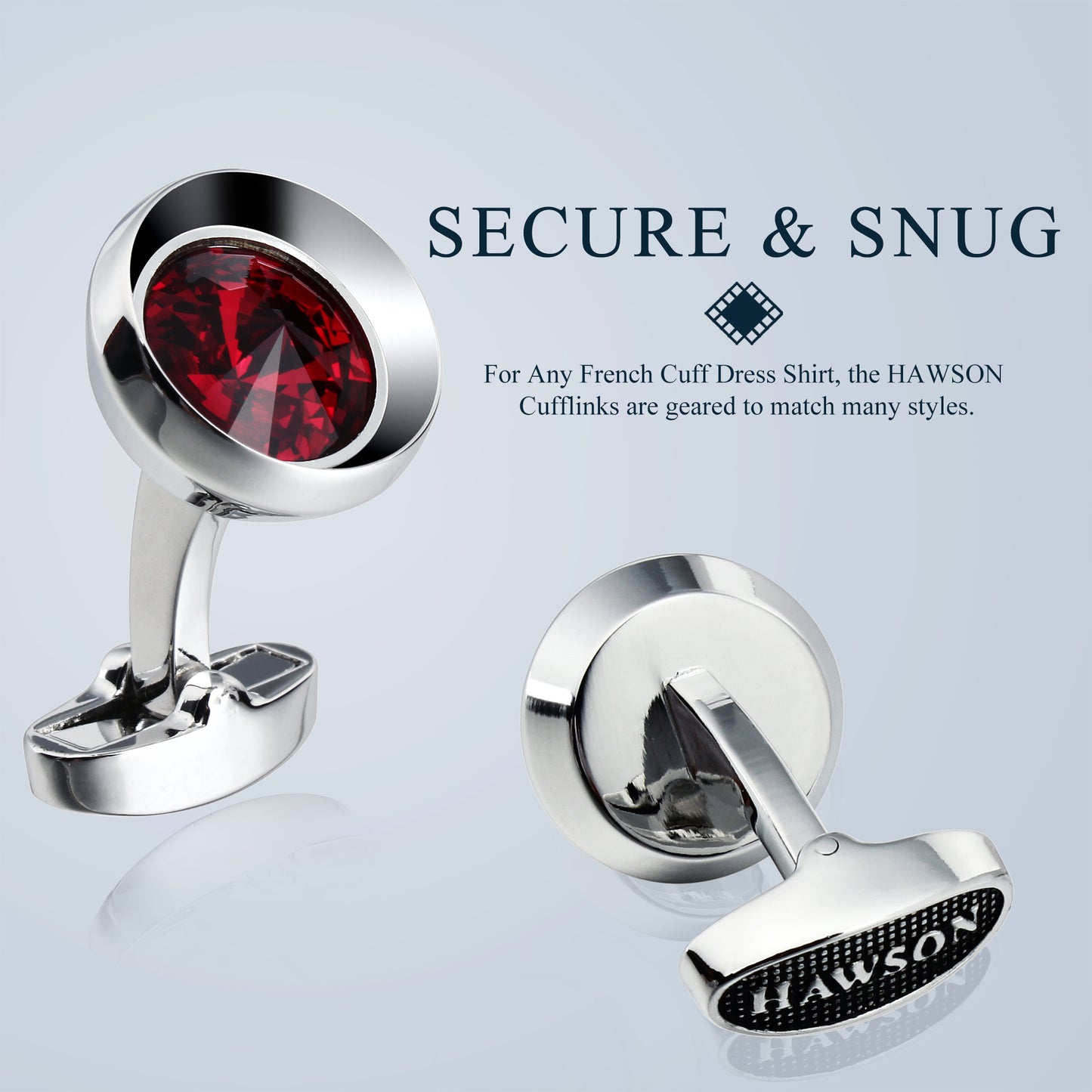 HAWSON Swarovski Crystal Cufflinks for Men